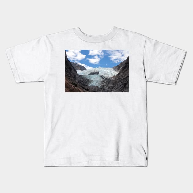 Franz Josef Glacier, New Zealand Kids T-Shirt by HazelWright